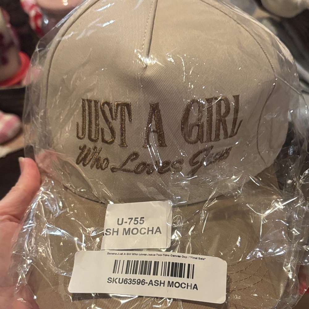 Ash Mocha Cap with Embroidered Text